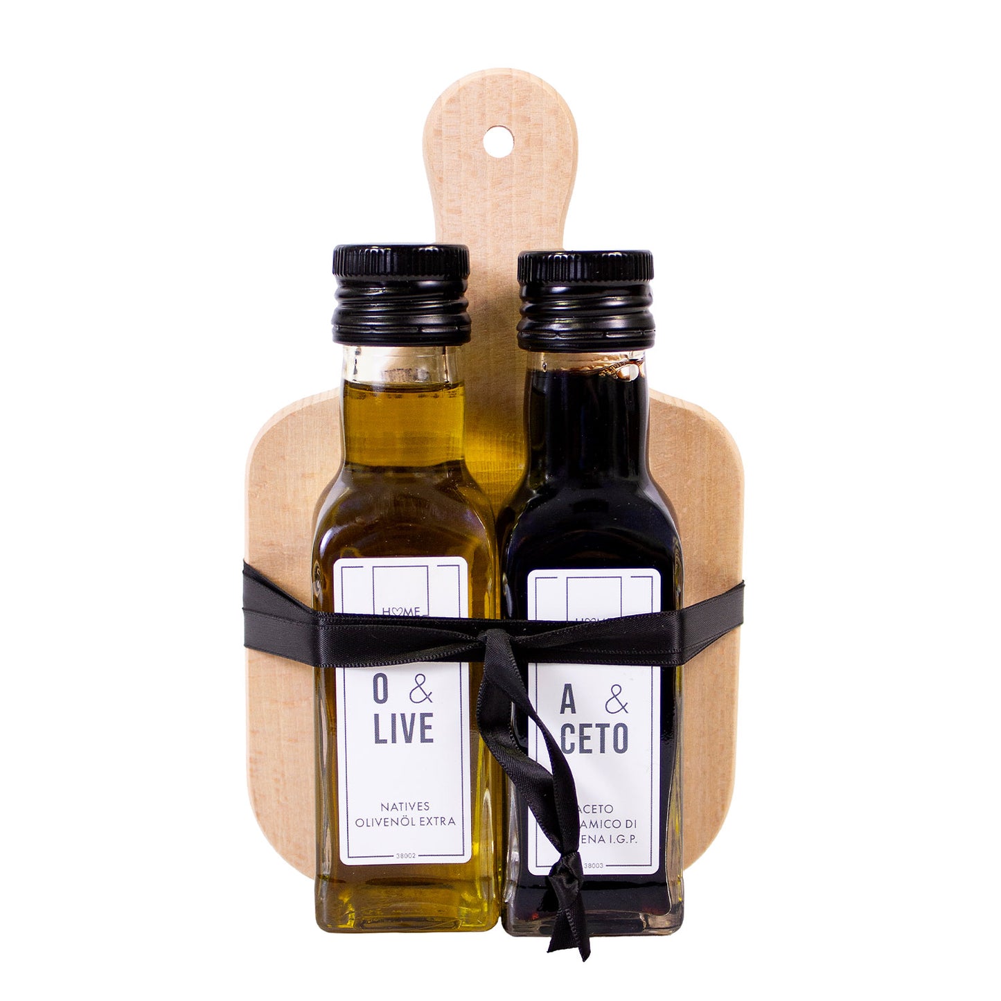 Präsent Holzbrett - Essig & Öl Selektion 2