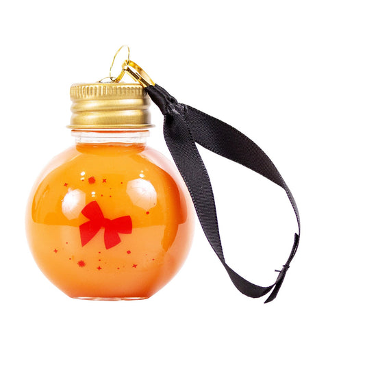 Christbaumkugel gefüllt mit Orangen Sahnelikör