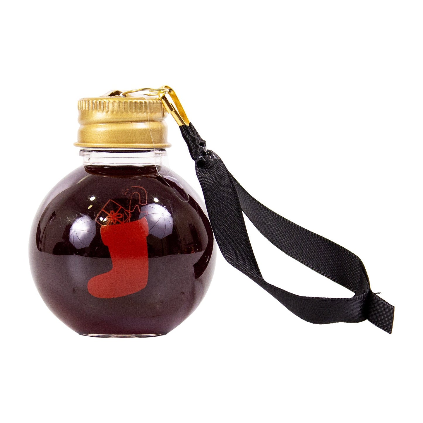 Christbaumkugel gefüllt mit Weihnachtslikör