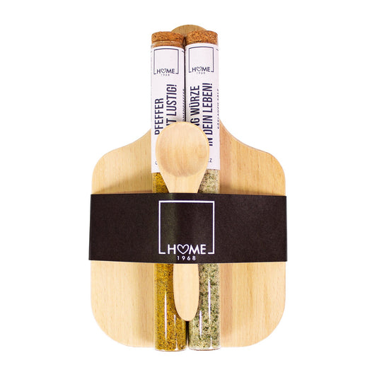 Präsent Holzbrett - Gewürze 1