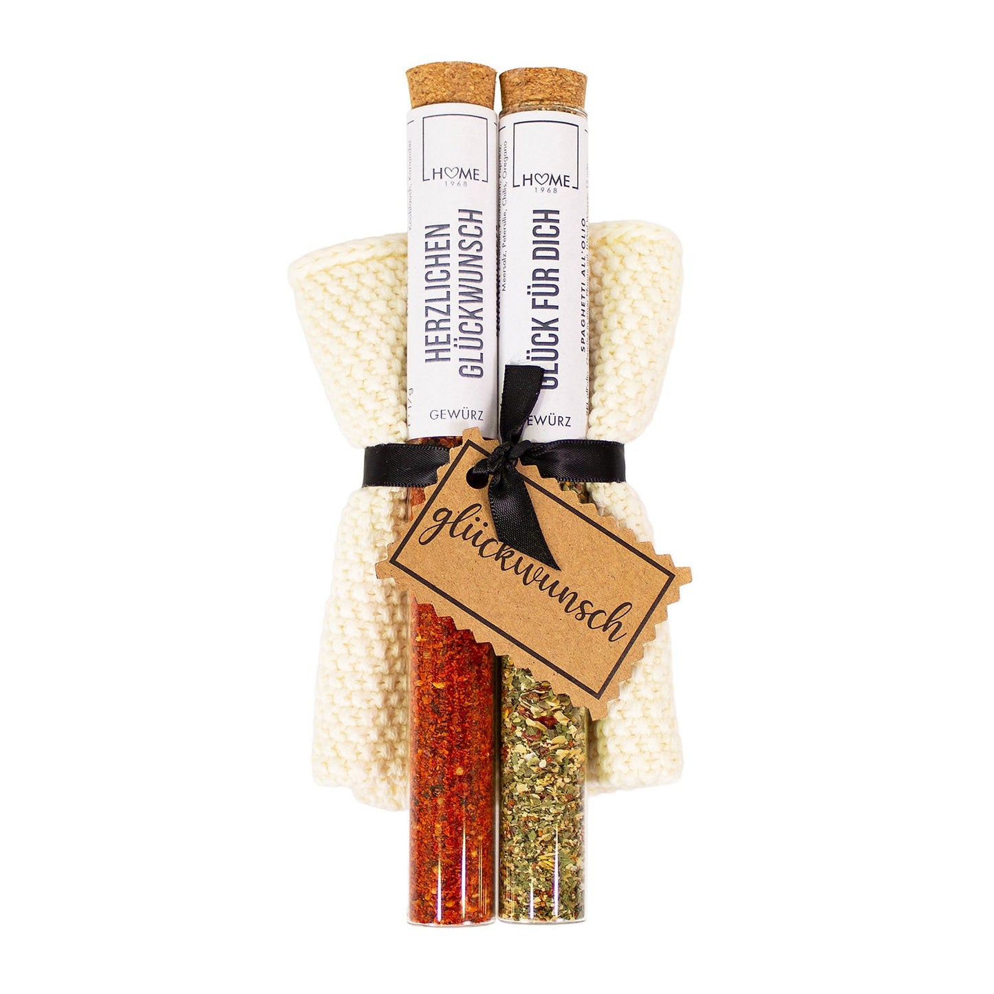 Spüllappen weiß mit Gewürzen