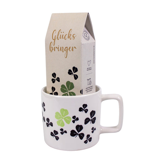 Tasse mit Teebox - Glücksbringer