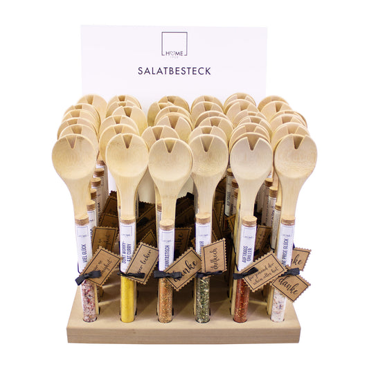 Holzdisplay - Salatbesteck