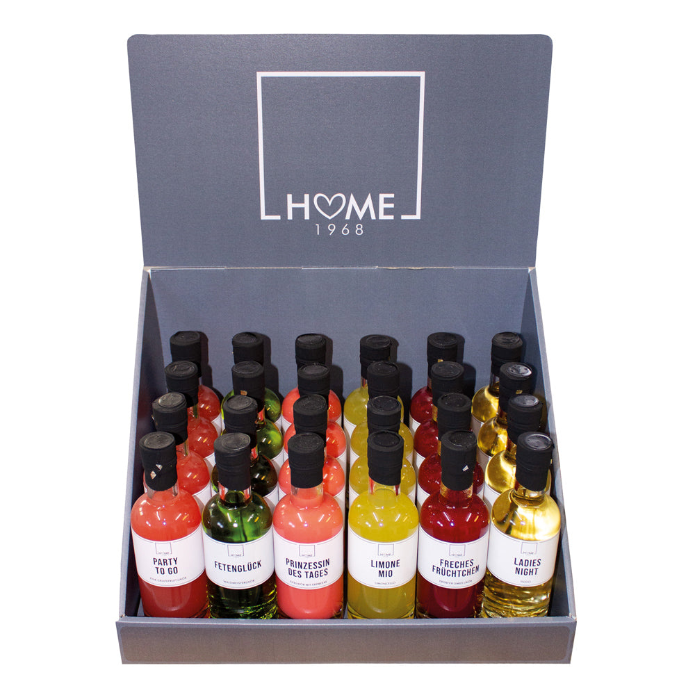 Tischdisplay Frühlingsliköre